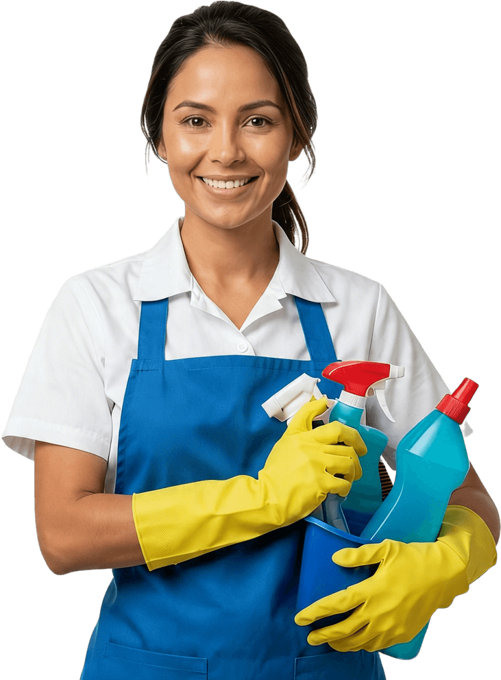 Professional City Wide Cleaning technician ready to clean your home or office